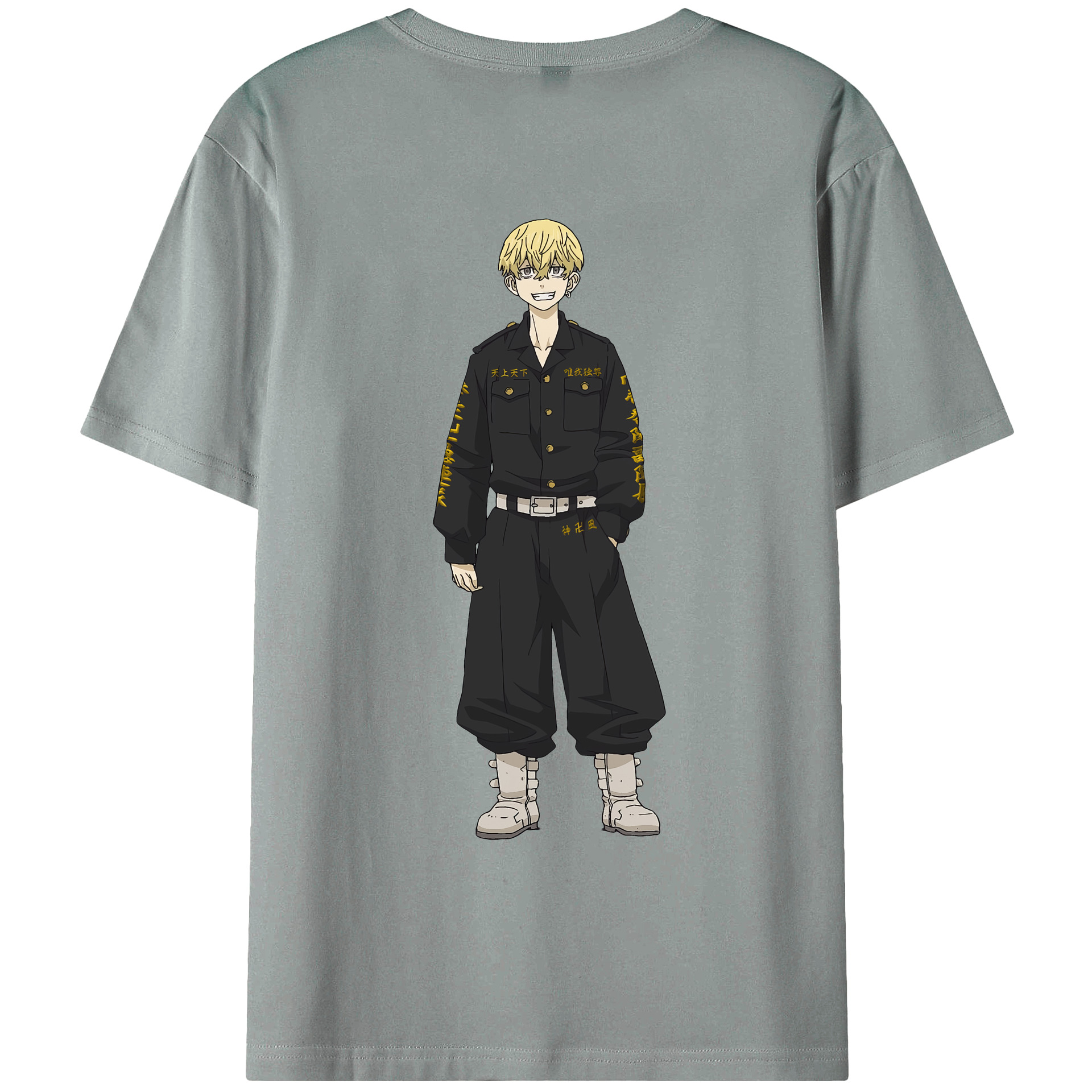 （画像用） 東京リベンジャーズ Tokyo Revengers 綿100％ メンズ半袖Tシャツ（バックプリント） 通気性